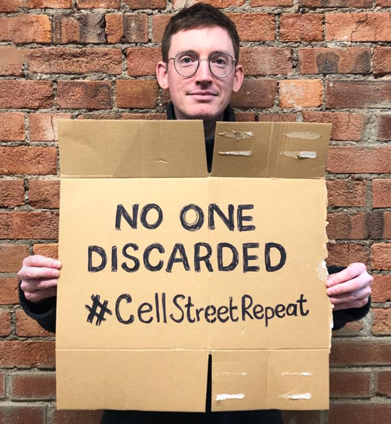 image of service user campaigning for cell street repeat
